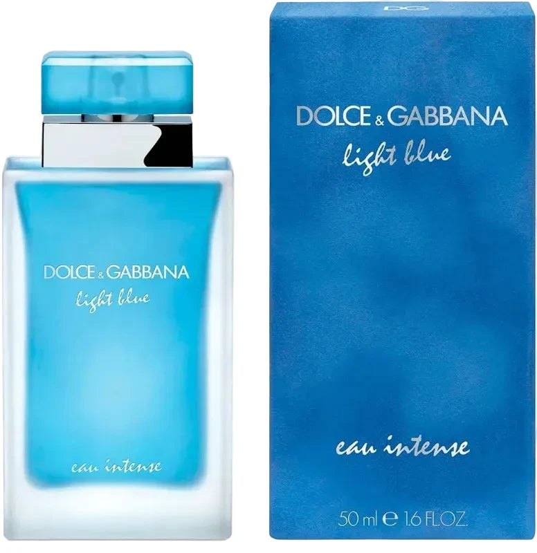 Dolce & Gabbana Light Blue Eau de Parfum Intense Donna, 50 ml, Fragranza Floreale Fruttata, Note Agrumate e Floreali